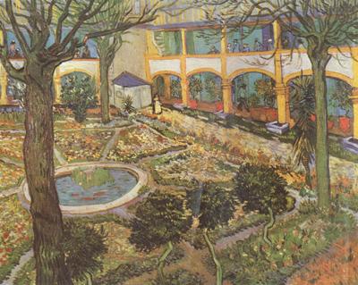 Vincent Van Gogh The Courtyard of the Hosptial at Arles (nn04) china oil painting image